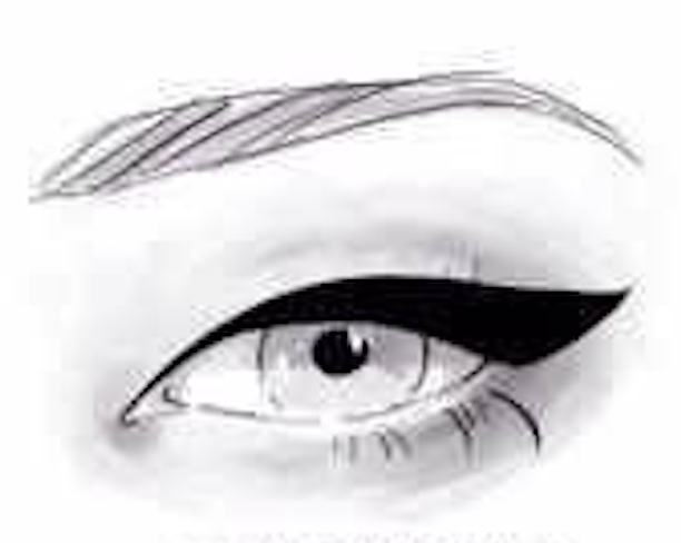 Illustration: Winged eyeliner